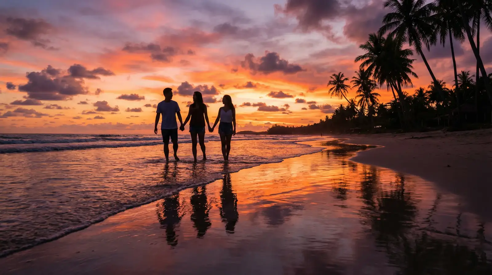 爱情岛-论坛聚集地|在线论坛|会员专区|爱情岛 嘉宾在海角日落时分的浪漫剪影